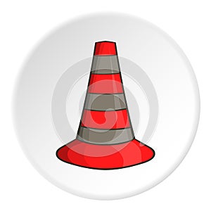 Safety cones icon, cartoon style