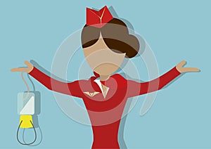 The Safety Demonstration. Vector Illustration.Horizontal Arrange photo