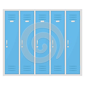 Safety deposit boxes. Blue lockers