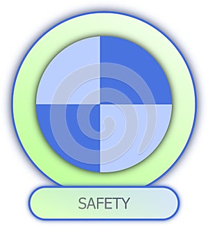 Safety dummy symbol and icon