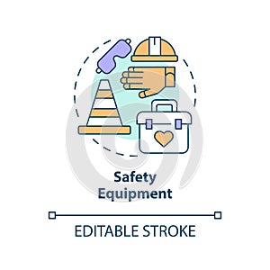 Safety equipment concept icon