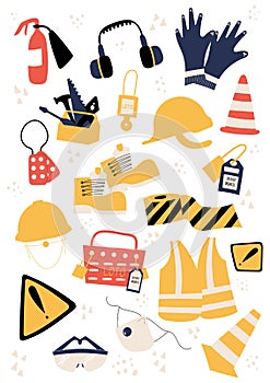 Safety equipment and PPE clipart photo