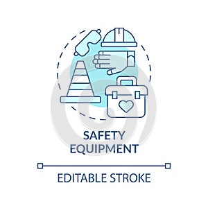 Safety equipment turquoise concept icon