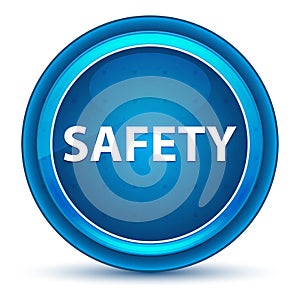 Safety Eyeball Blue Round Button