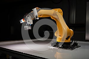 safety feature on robotic arm, with light and audible alarms to indicate danger photo
