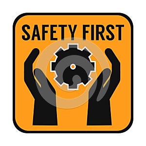 Safety first abstract poster