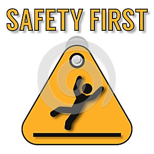 Safety first abstract poster