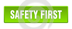 safety first button. safety first square isolated push button.