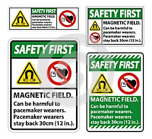 Safety First Magnetic field can be harmful to pacemaker wearers.pacemaker wearers.stay back 30cm