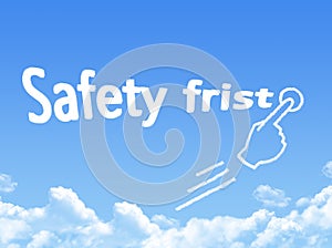 Safety first message cloud shape