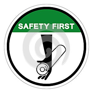 Safety First Pinch Point Symbol Sign, Vector Illustration, Isolate On White Background Label .EPS10