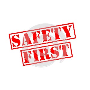 Safety first rubber stamp