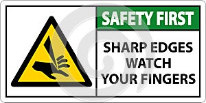 Safety First Sharp Edges Watch Your Fingers On White Background