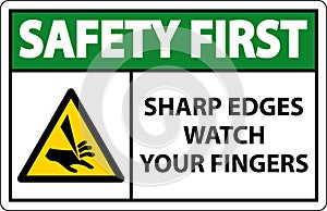 Safety First Sharp Edges Watch Your Fingers On White Background