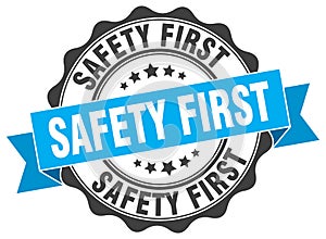 Safety first stamp