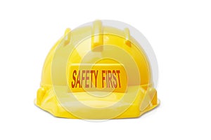 Safety First yellow hardhat