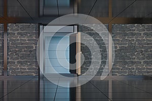 Safety gate and coded lock,abstract conception,3d rendering