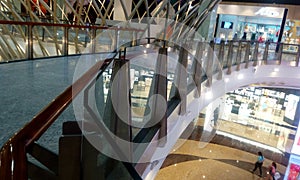 Safety Glass handrail in big shopping mall