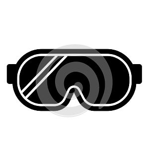 Safety glasses icon vector simple line illustration safety glasses design