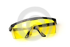 Safety glasses isolated on white background