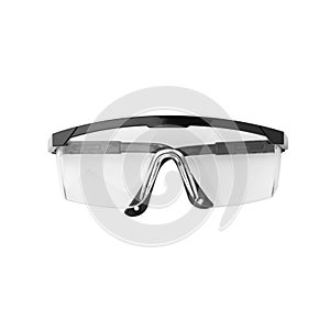 Safety glasses isolated on white background with clipping path.