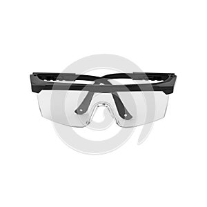 Safety glasses isolated on white background with clipping path.