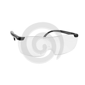 Safety glasses isolated on white background with clipping path.