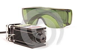 Safety glasses for laser beam protection and high power laser isolated