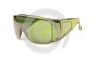 Safety glasses for laser beam protection isolated