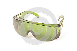 Safety glasses for laser beam protection isolated