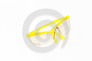 Safety Glasses protection isolated on a white