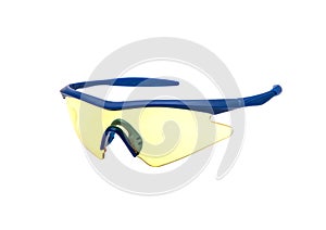 Safety glasses for shooting isolated on white