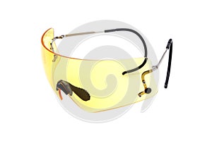 safety glasses for shooting isolated on white