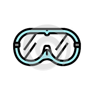 safety goggles engineer color icon vector illustration