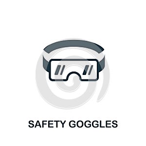 Safety Goggles icon. Monochrome simple element from manufacturing collection. Creative Safety Goggles icon for web
