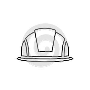Safety hardhat helmet lines icon symbol vector