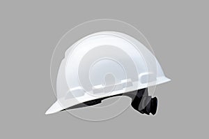 Safety hardhat isolated on gray background. Protective Personal Equipment,