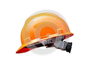 Safety hardhat isolated on white background. Protective Personal Equipment