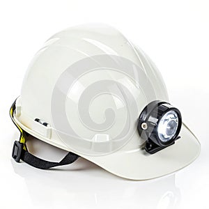 Safety helmet with light