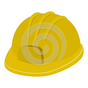 Safety Helmet or Hard Hat Flat Icon on White