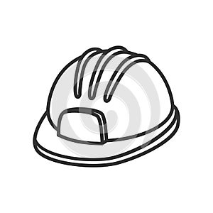 Safety Helmet or Hard Hat Outline Flat Icon