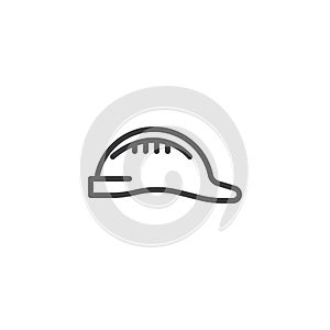 Safety helmet line icon