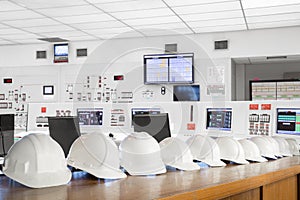 Safety helmet for staff in control room of thermal power plant