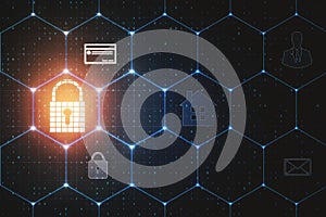 Safety and internet concept