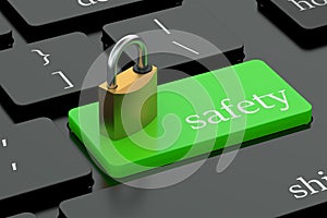 Safety keyboard button