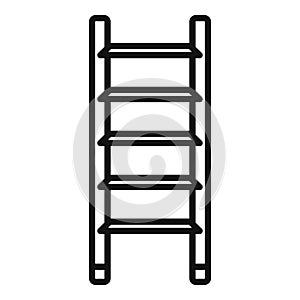 Safety ladder icon outline vector. Stair metal