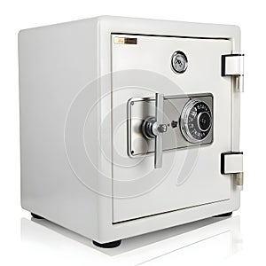 Safety locker safe box icon isolated on white background photo