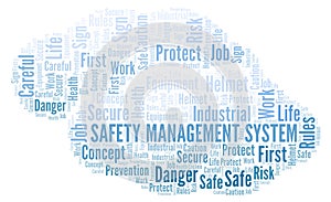 Safety Management System word cloud.