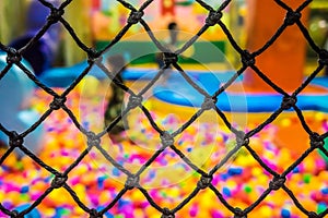 A safety net in playground room