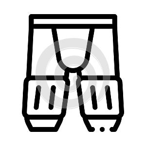 Safety Pants Icon Vector Outline Illustration